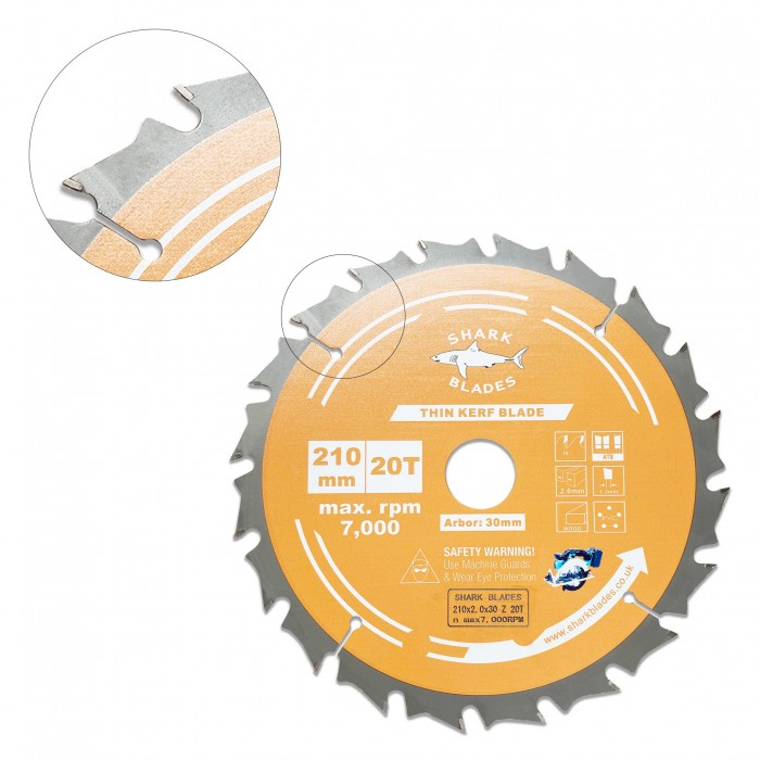 Buy Thin Kerf TCT Circular Saw Blade 210mm 20 Teeth